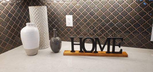 4" Black Wooden Home Sign - Tamayne's Decor & Events