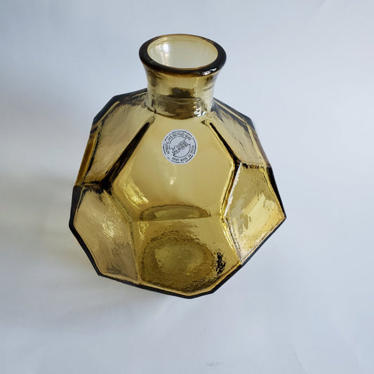 8" Amber Recycled Glass Vase - Tamayne's Decor & Events