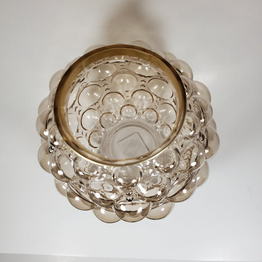 Bubble glass vase with gold rim - Tamayne's Decor & Events