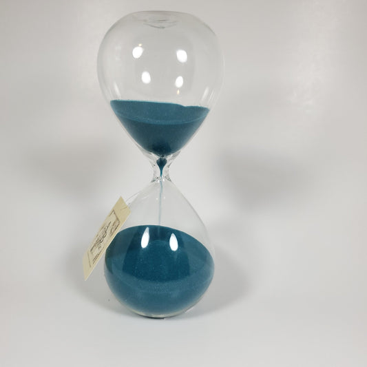 Hour Glass with Teal Sand - Tamayne's Decor & Events