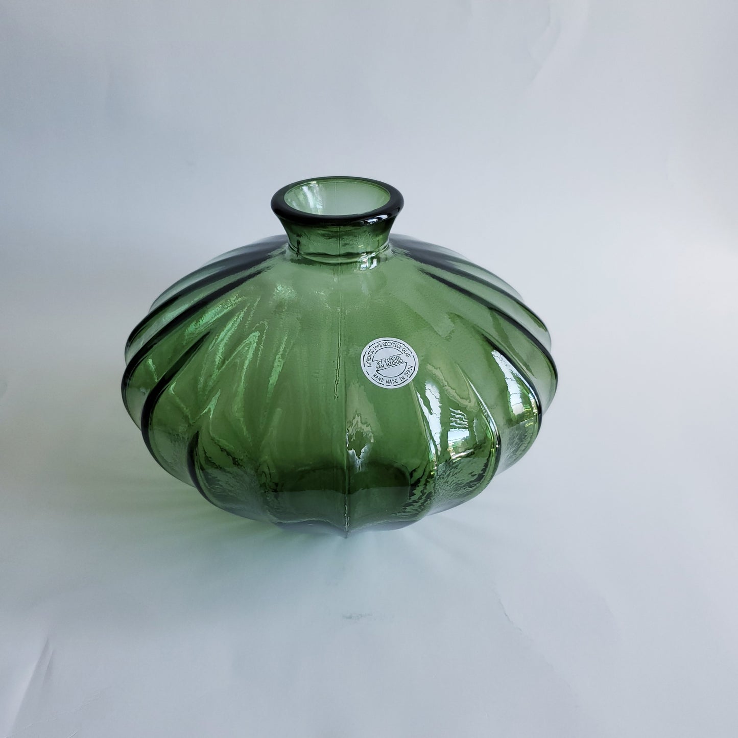 Amber, Blue, Green Recycled Glass Vase