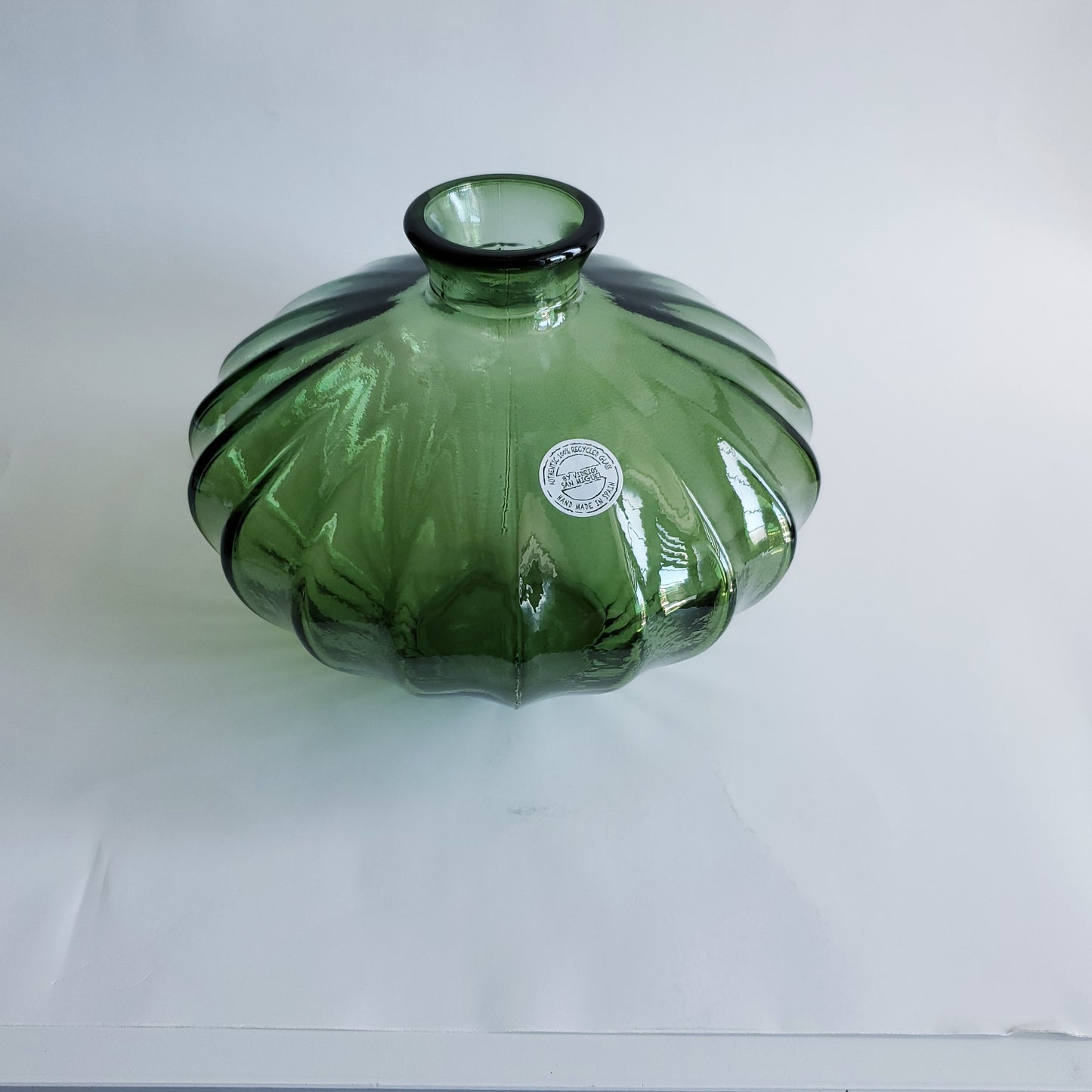 Amber, Blue, Green Recycled Glass Vase