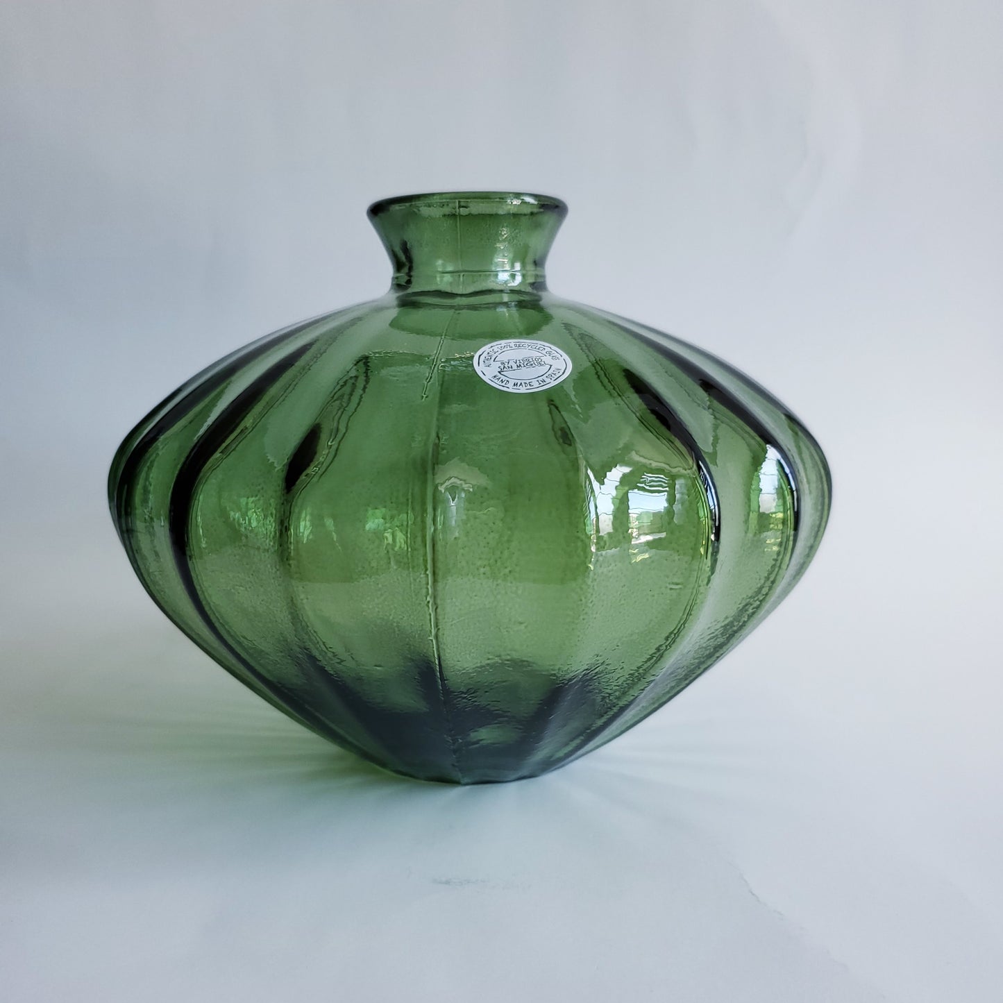 Amber, Blue, Green Recycled Glass Vase