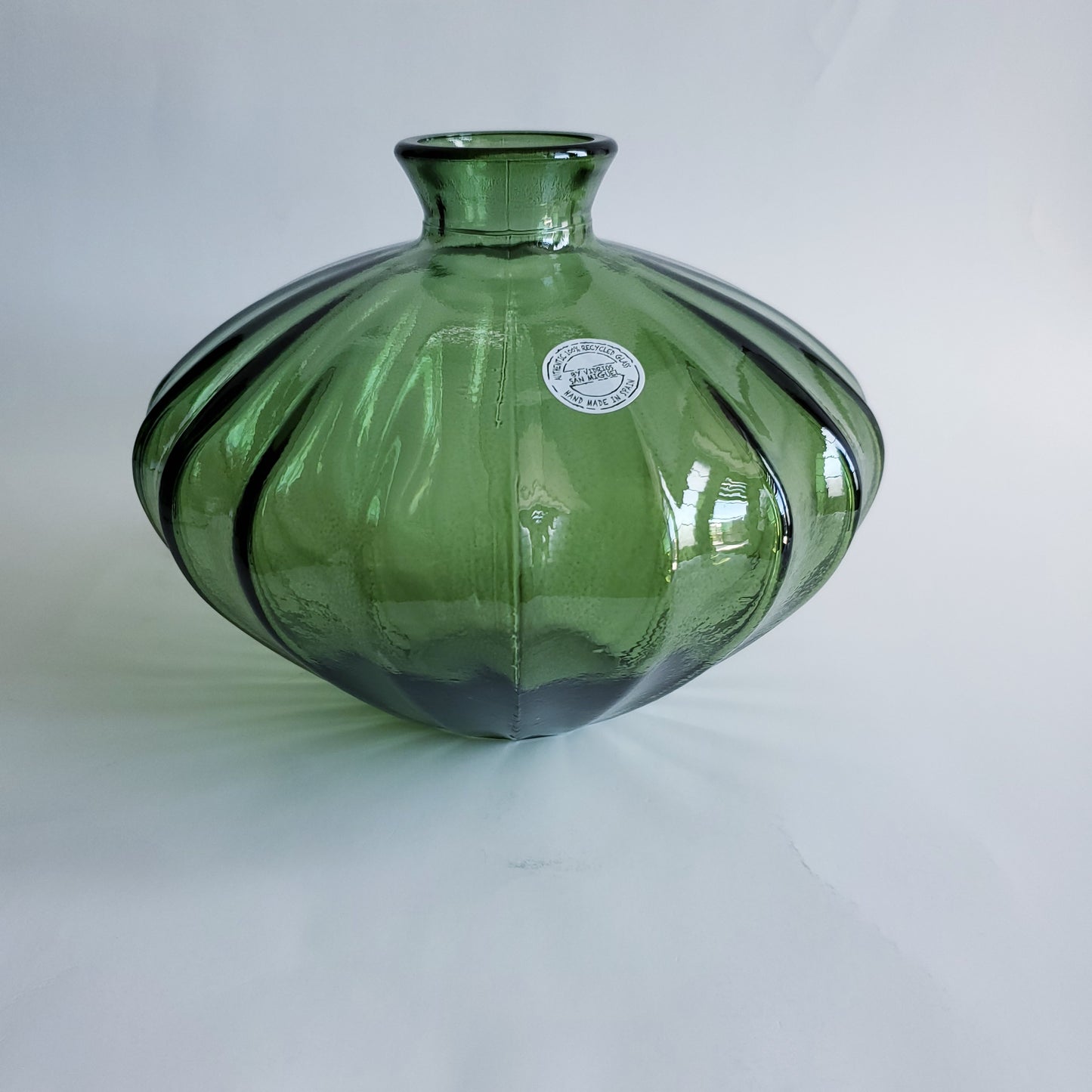 Amber, Blue, Green Recycled Glass Vase