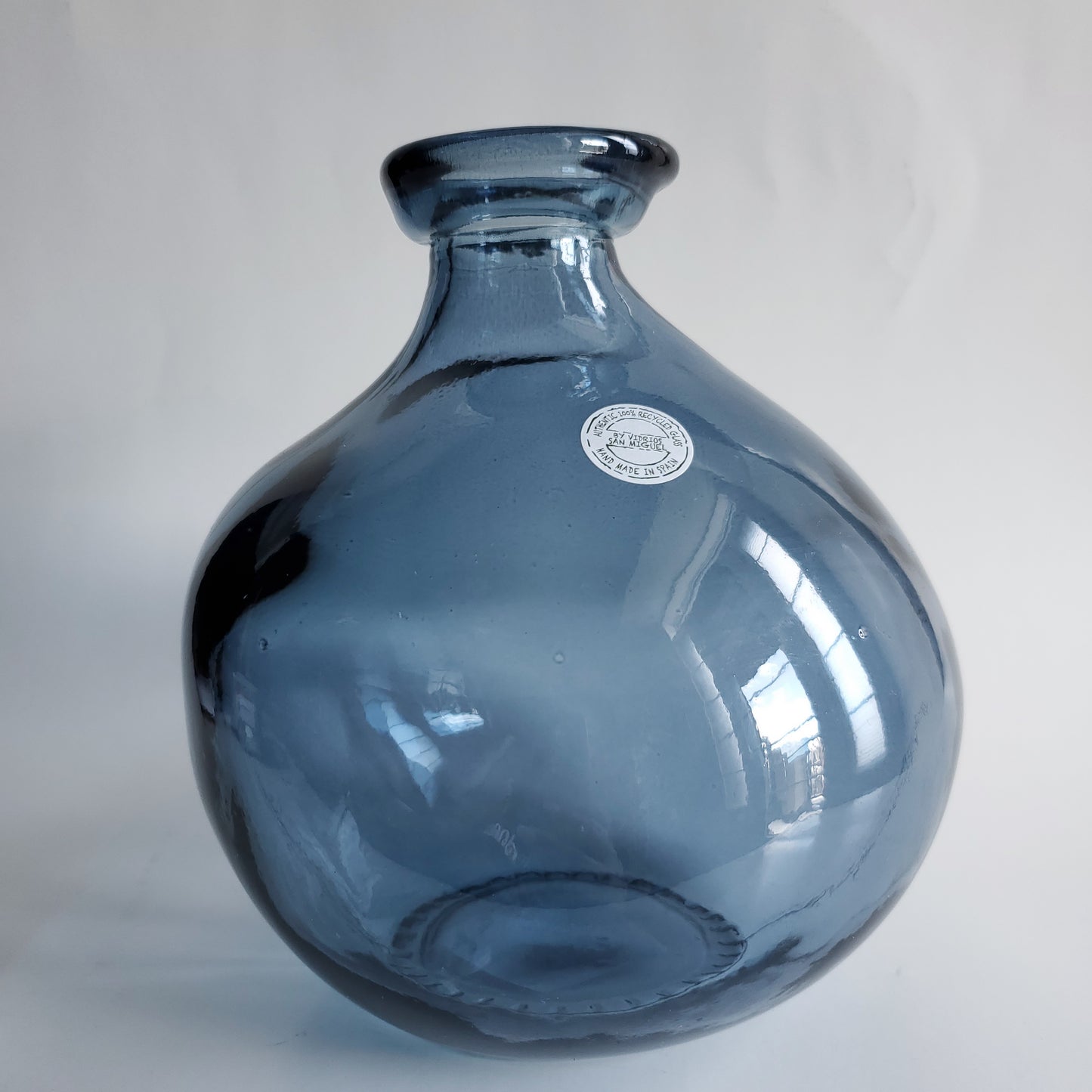 Navy Blue Recycled Glass Vase