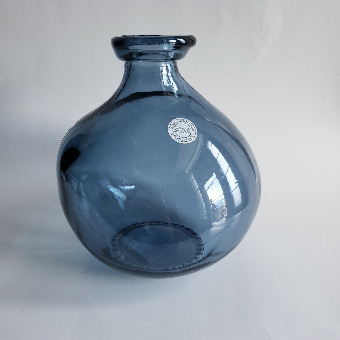 Navy Blue Recycled Glass Vase