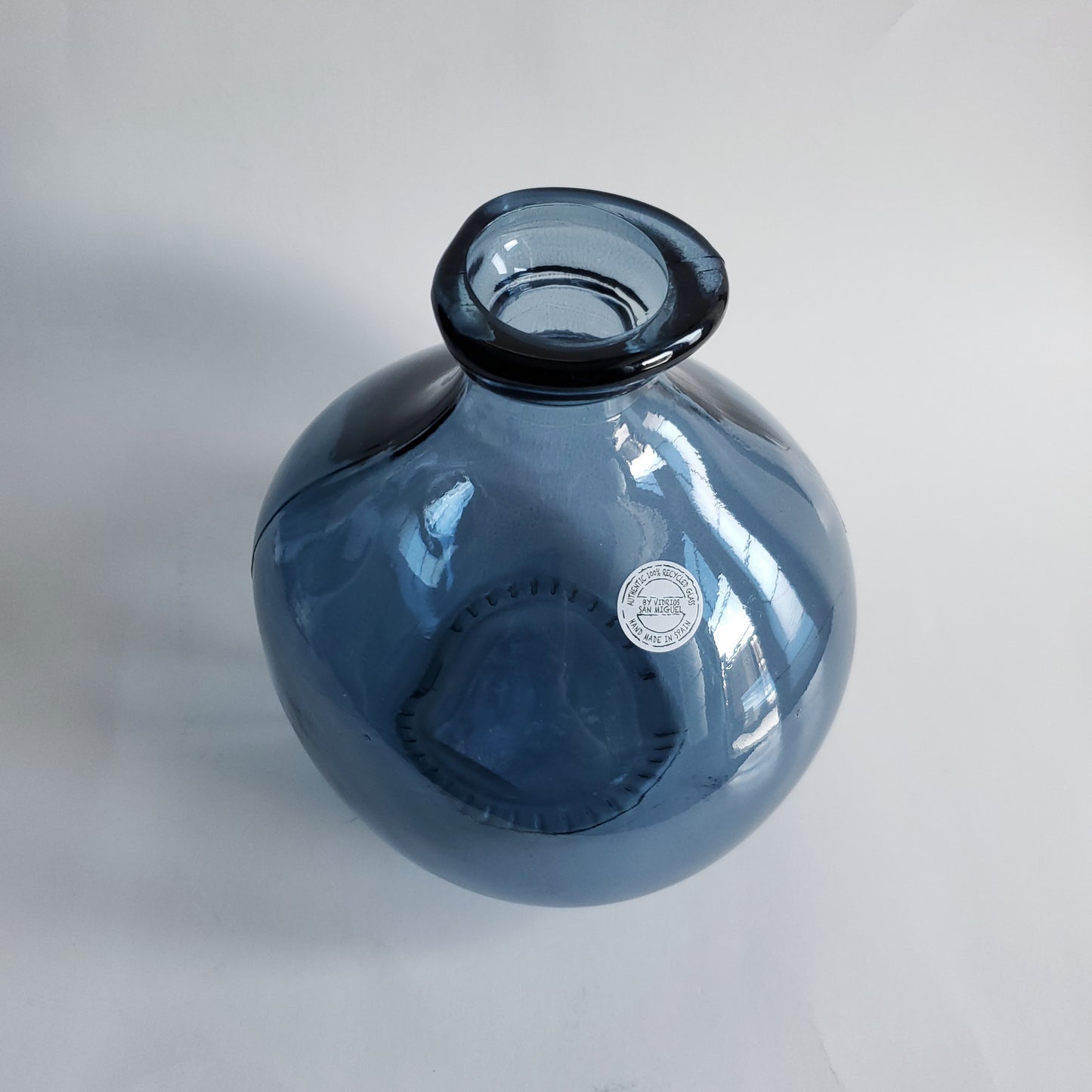 Navy Blue Recycled Glass Vase