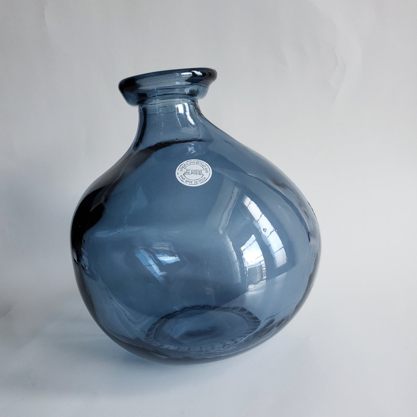 Navy Blue Recycled Glass Vase