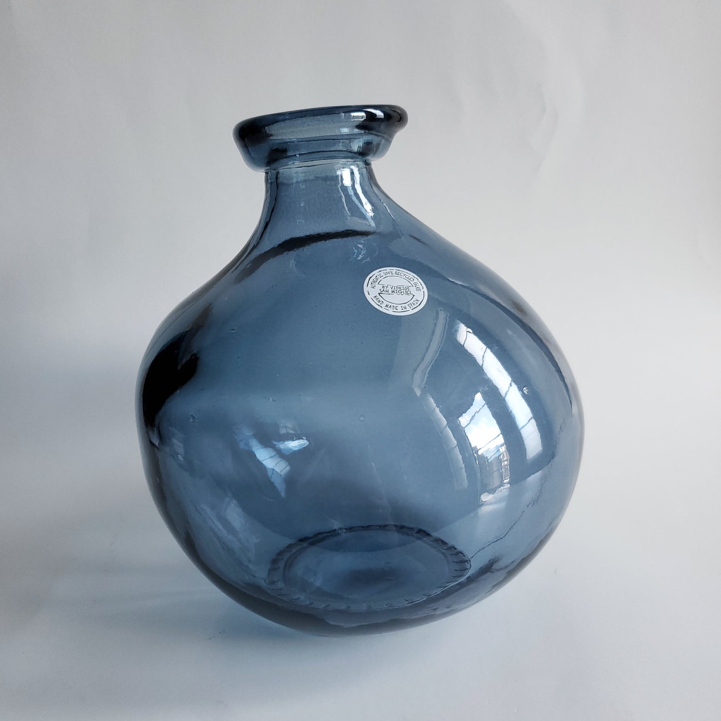 Navy Blue Recycled Glass Vase