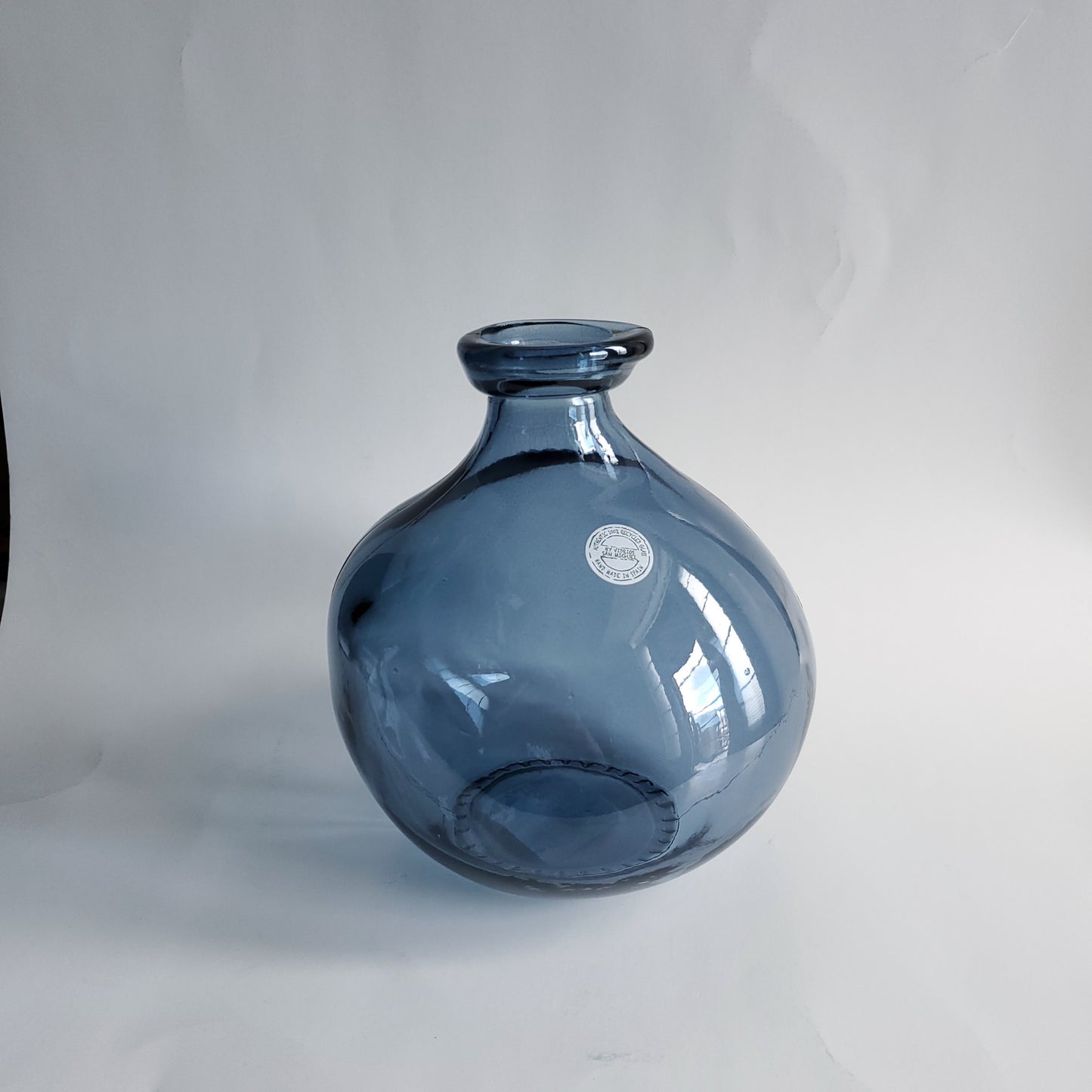 Navy Blue Recycled Glass Vase