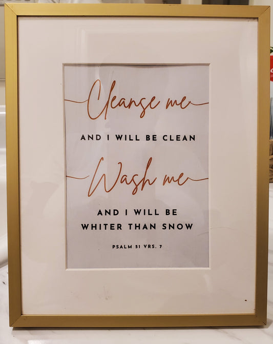 Psalm 51:7 Christian Wall Art
