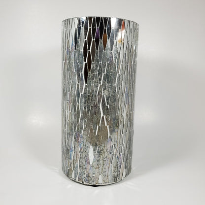 Silver mosaic glass vase - Tamayne's Decor & Events