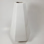 White geometric ceramic vase - Tamayne's Decor & Events