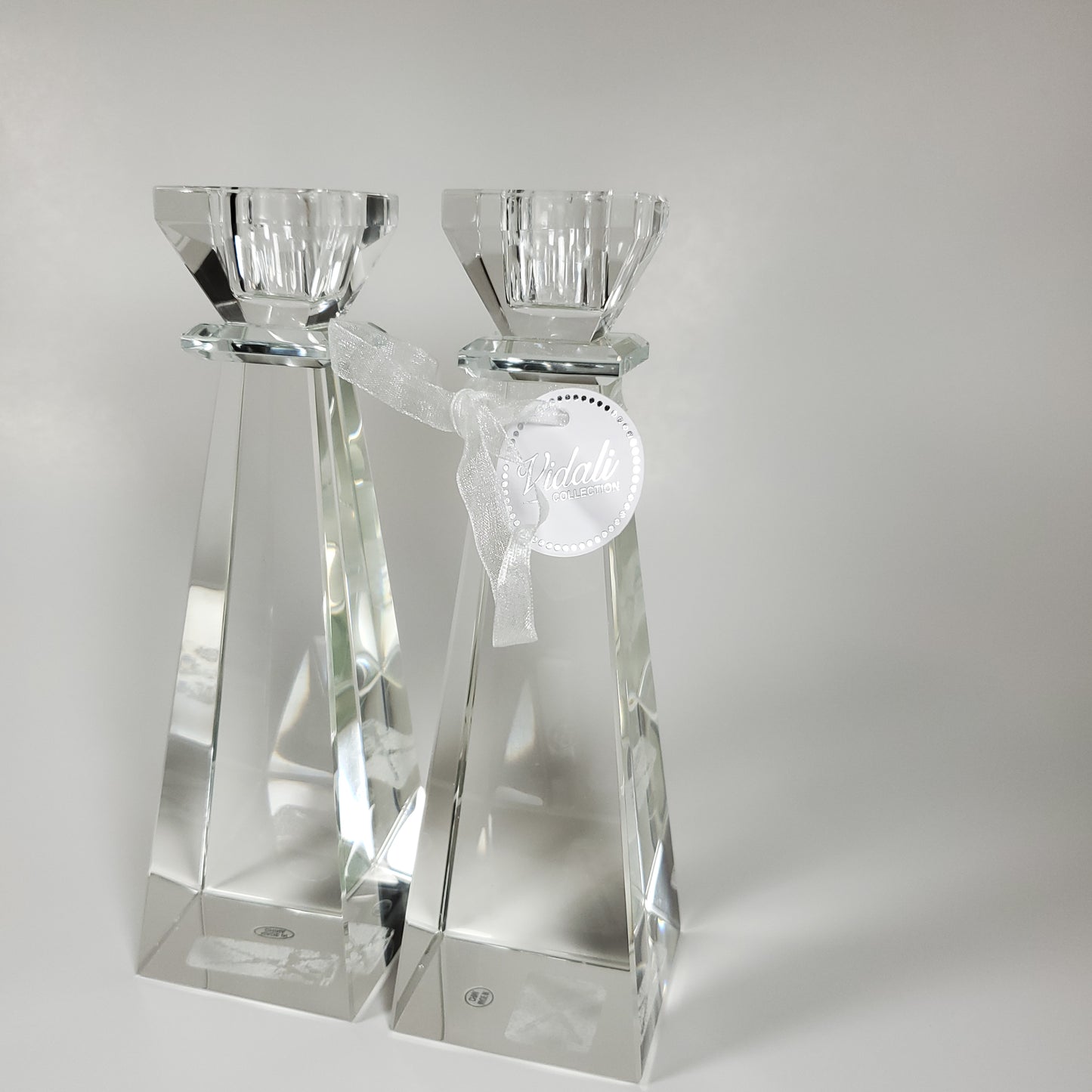 Crystal tappered candle holder