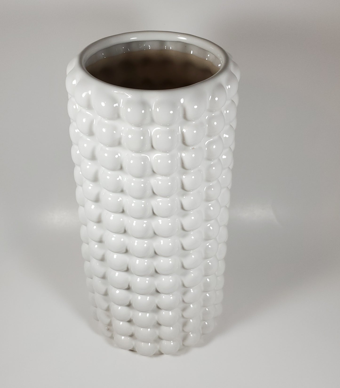 White bubble ceramic vase