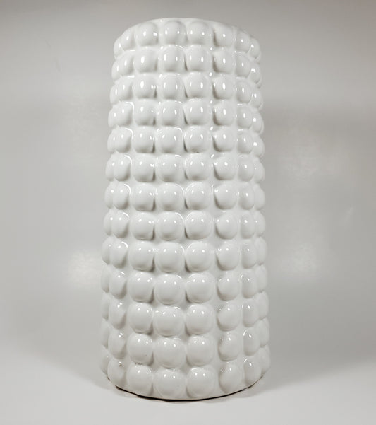 White bubble ceramic vase